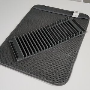 Umbra UDRY Dish Drying Rack Microfiber Mat Space Saving Compact RV Trailer Home